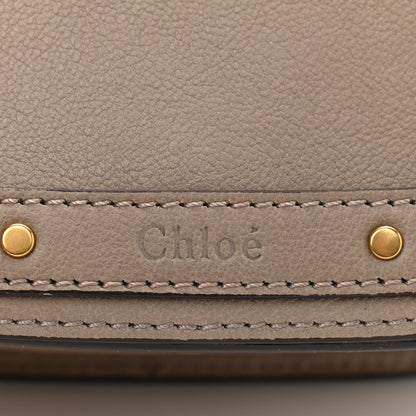Chloe Calfskin Suede Medium Nile Bracelet Bag Motty Grey 8 of 11