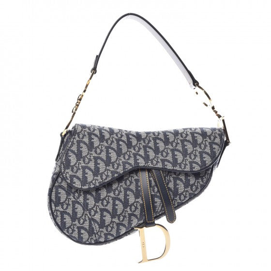 Christian Dior Monogram Saddle Bag Blue 1 of 7
