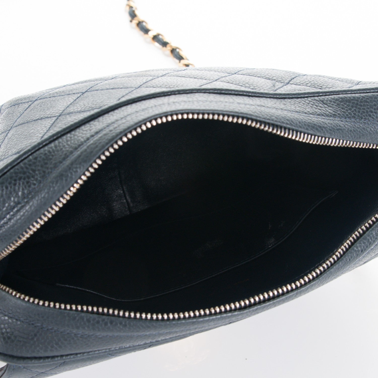 Chanel Caviar Quilted Flap Camera Case Navy 5 of 10