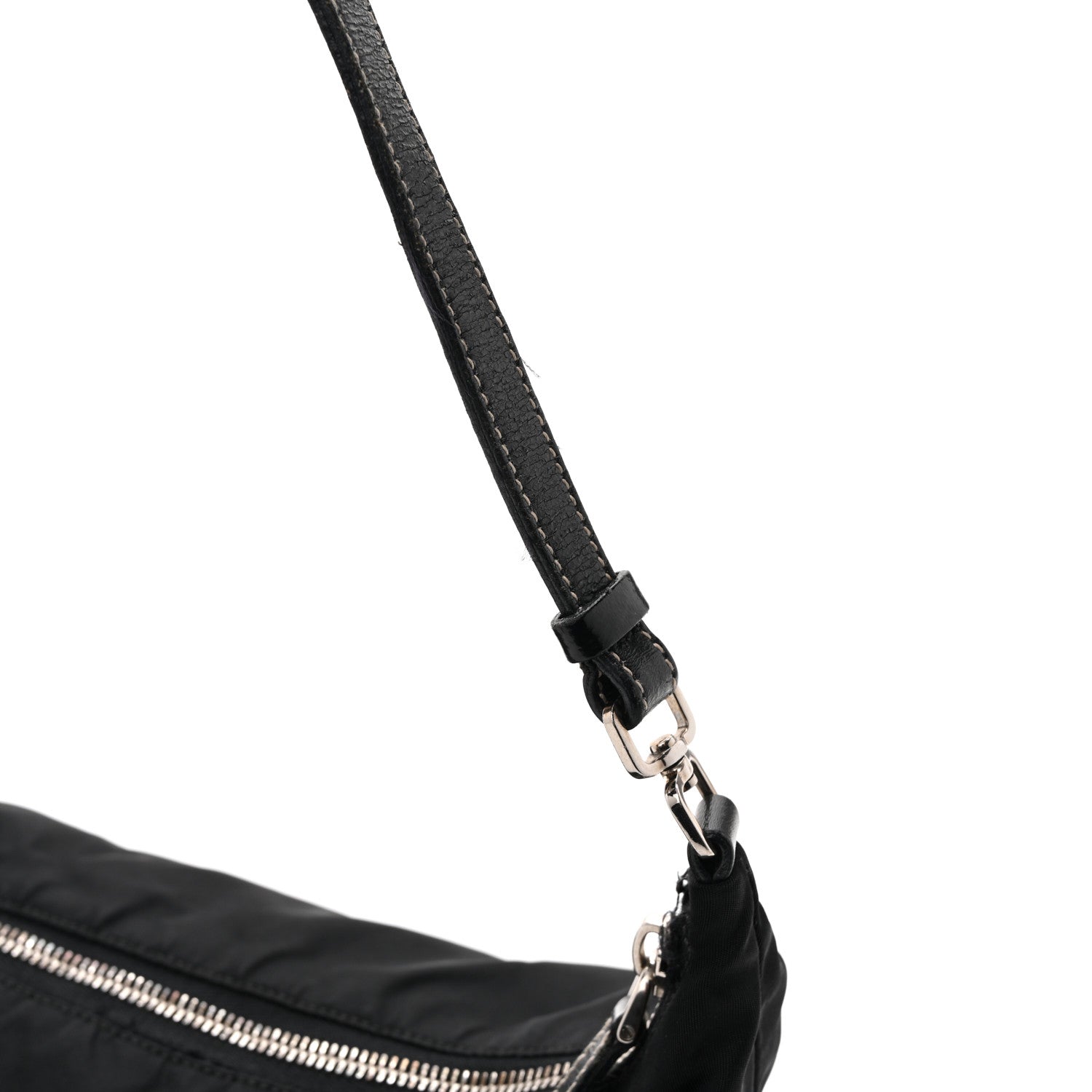 Prada Tessuto Nylon Pochette Bag Black 14 of 14