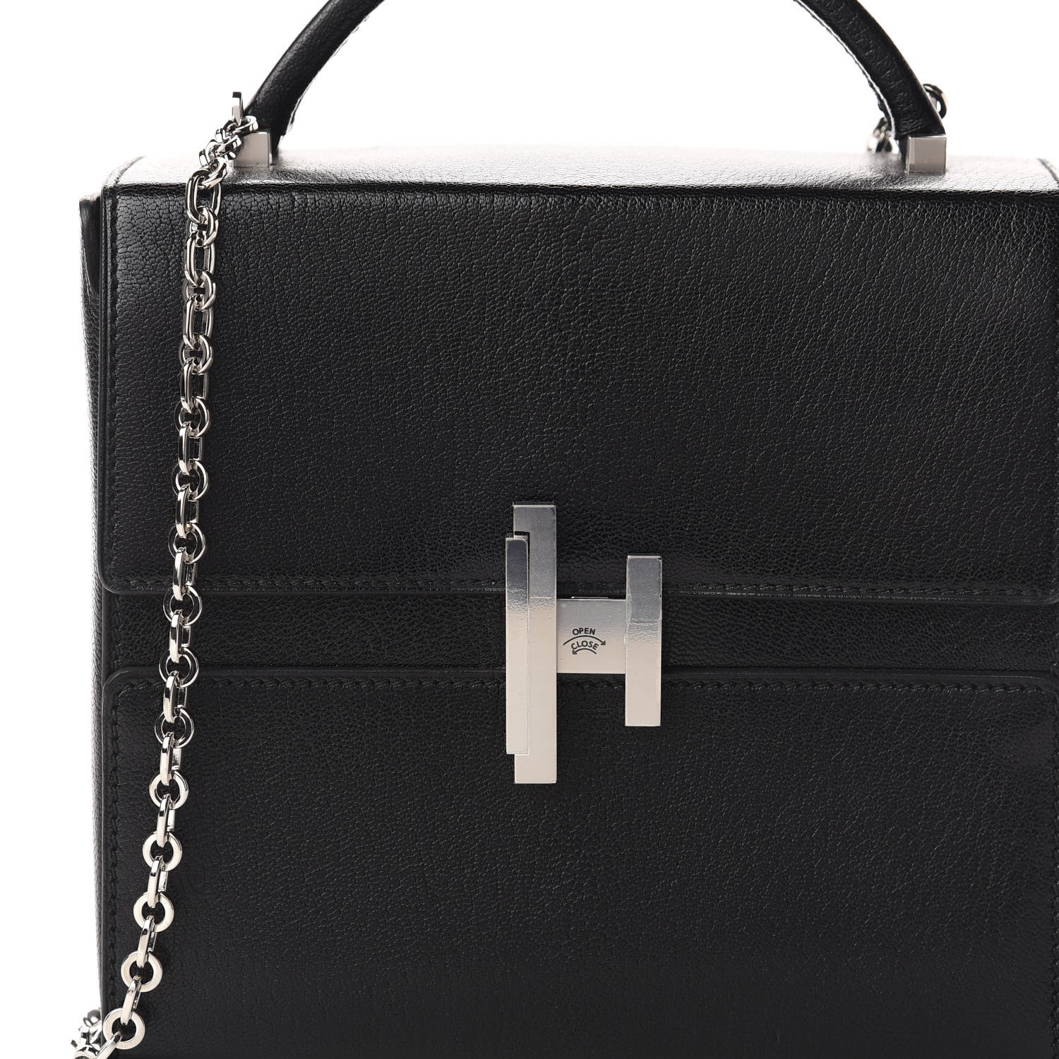 Hermes Chevre Chamkila Cinhetic Boxy Top Handle Bag Black 11 of 11