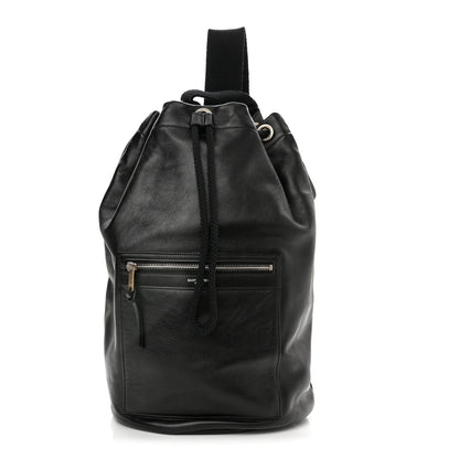 Saint Laurent Smooth Calfskin City Sailor Drawstring Backpack Black 3 of 11