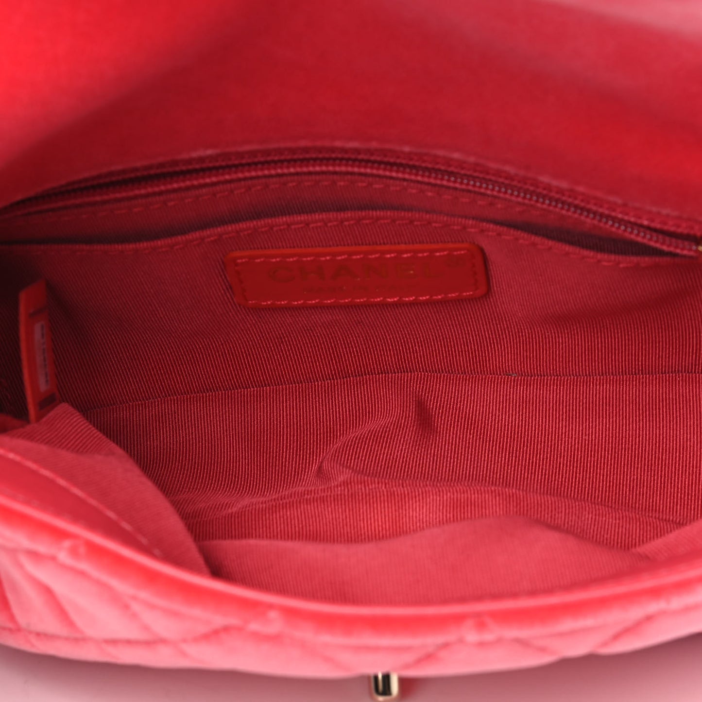 Velvet Quilted Mini Rectangular Pearl Crush Flap Coral