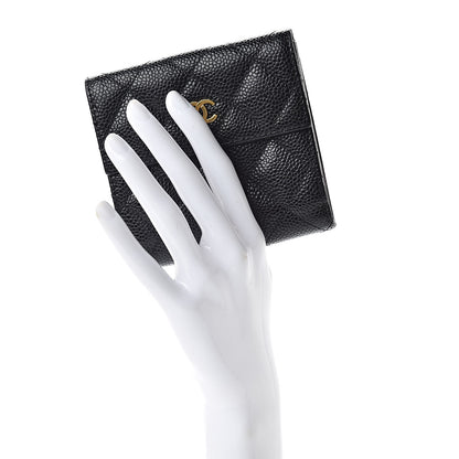 Chanel Caviar Quilted Compact French Flap Wallet Black 2 of 11