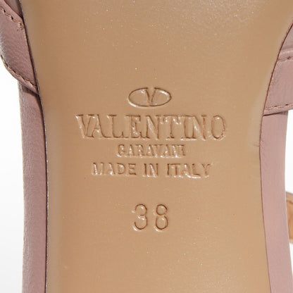 Valentino Garavani Patent Nappa Rockstud Ankle Strap 65mm Pumps 38 Poudre 6 of 6