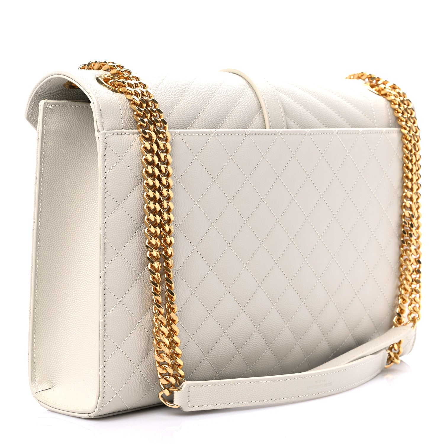 Saint Laurent Grain De Poudre Textured Mixed Matelasse Large Triquilt Monogram Satchel Porcellana 2 of 8