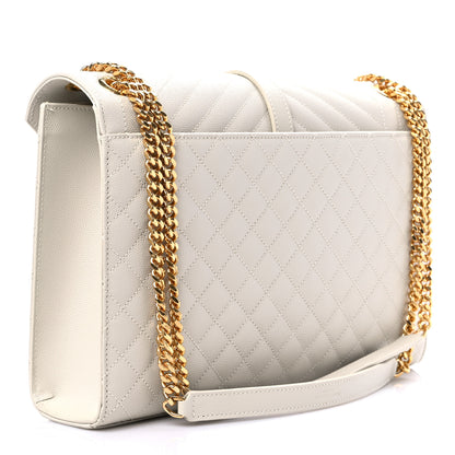 Saint Laurent Grain De Poudre Textured Mixed Matelasse Large Triquilt Monogram Satchel Porcellana 2 of 8