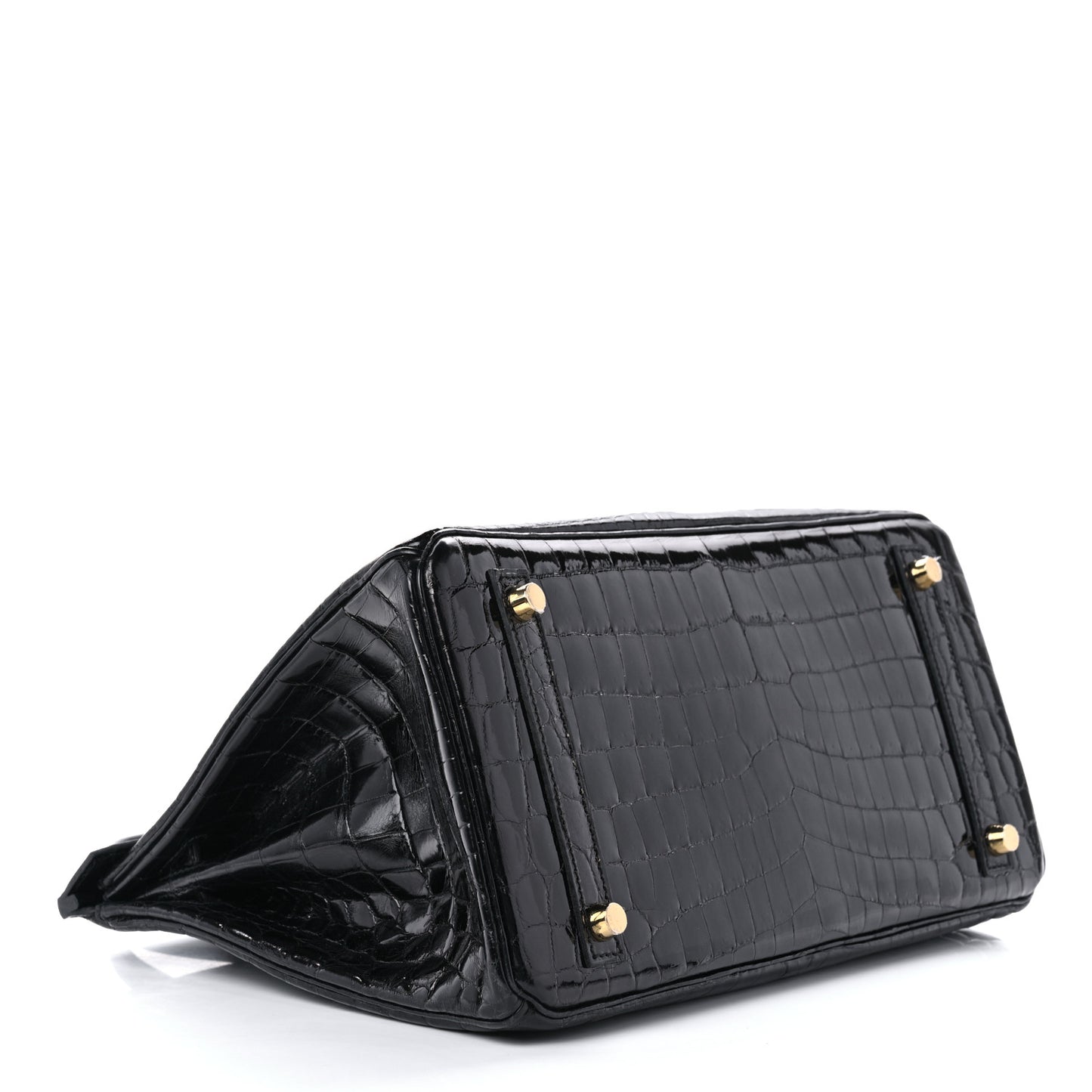 Shiny Niloticus Crocodile Birkin 30 Black