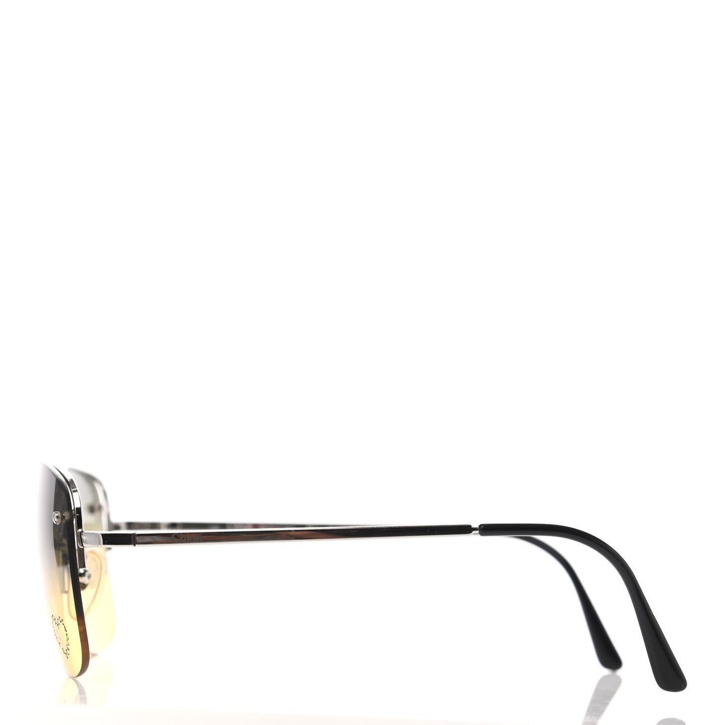 Crystal Rimless Sunglasses Yellow