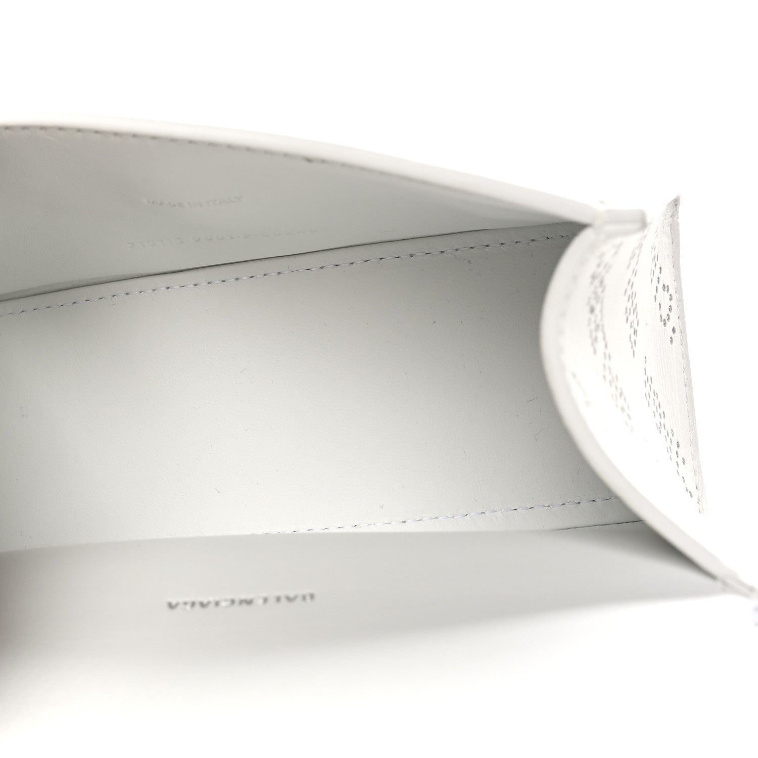 Balenciaga Smooth Calfskin Crystal Diagonal Allover Logo Hourglass Top Handle Bag XS Optic White 5 of 10