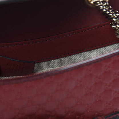 Gucci Microguccissima Medium Emily Chain Shoulder Bag Red 9 of 10