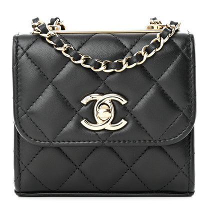 Chanel Lambskin Quilted Mini Trendy CC Chain Wallet Black 1 of 12
