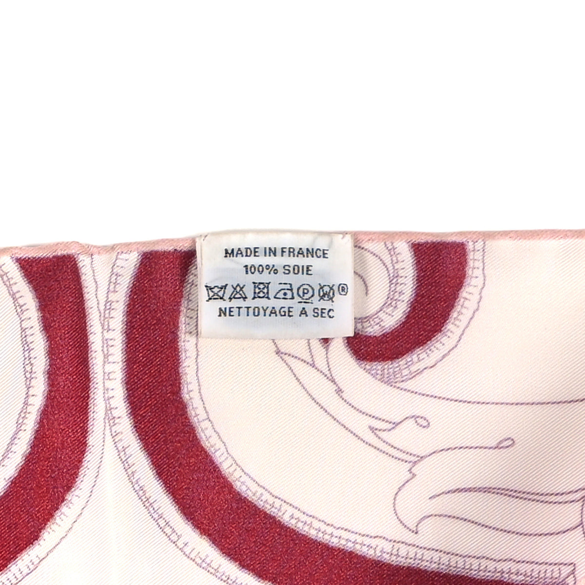 Silk L'Instruction Du Roy Muffler Rose White Bordeaux