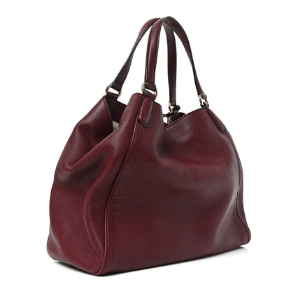 Gucci Pebbled Calfskin Medium Soho Shoulder Bag Bordeaux 3 of 10