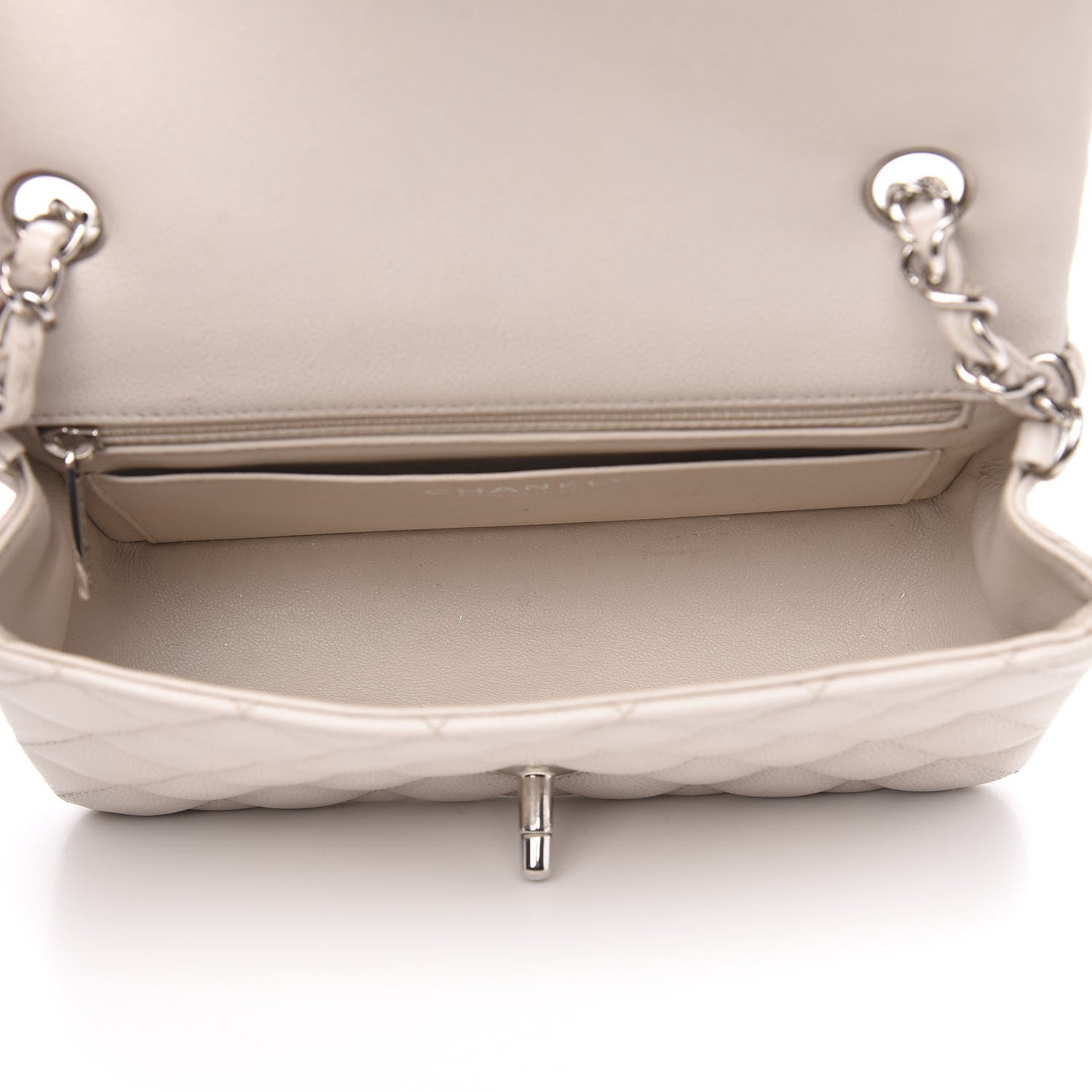 Chanel Caviar Quilted Mini Rectangular Flap White 5 of 12