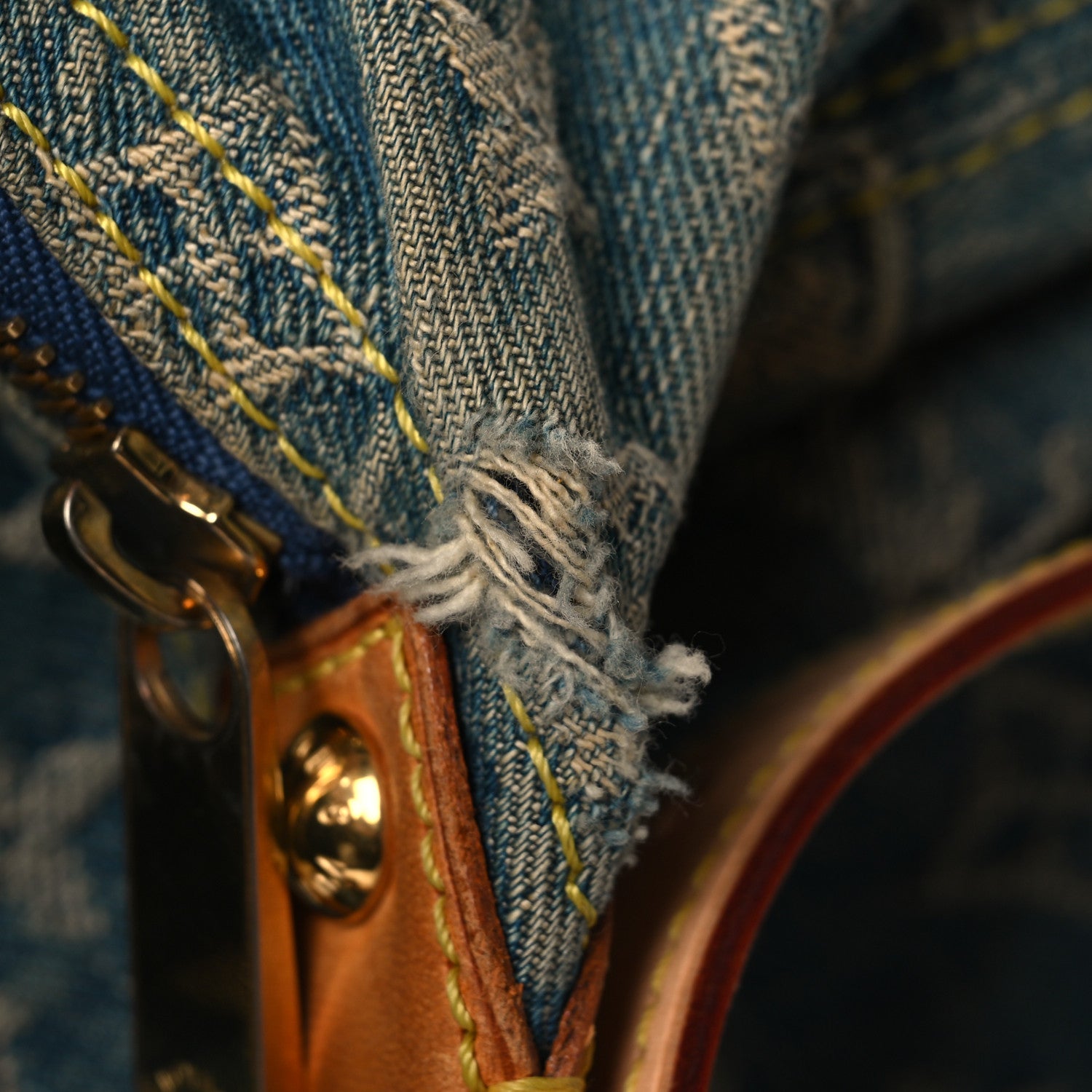 Louis Vuitton Denim Baggy GM Blue 12 of 14