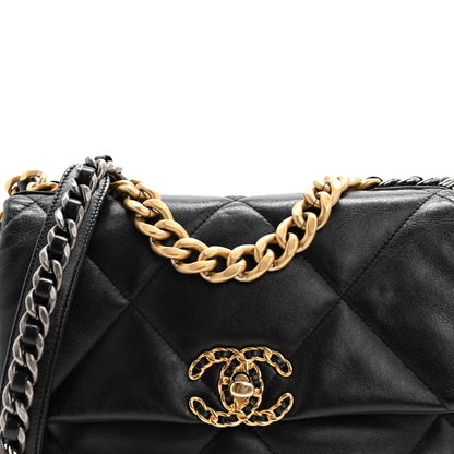 Chanel Goatskin Quilted Medium Chanel 19 Flap Black 8 of 15