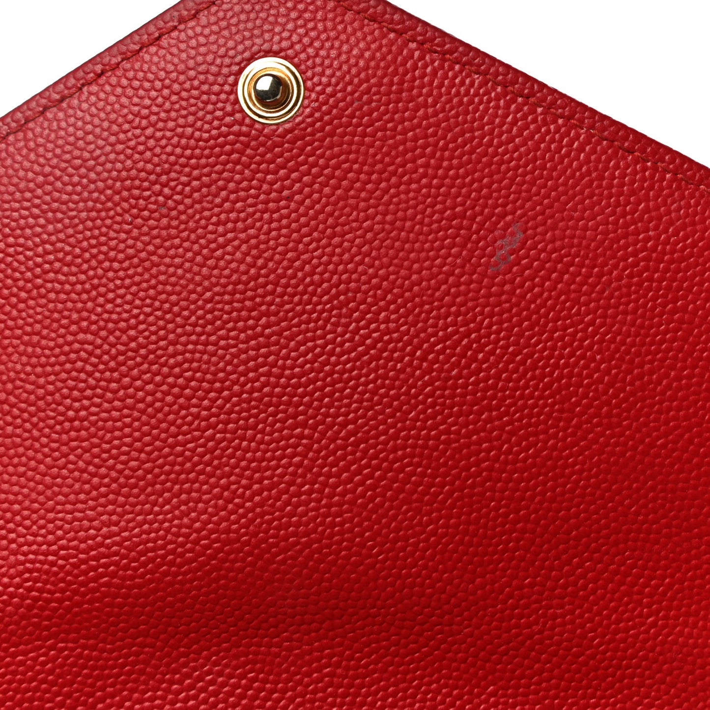 Grain De Poudre Matelasse Chevron Monogram Chain Wallet New Red