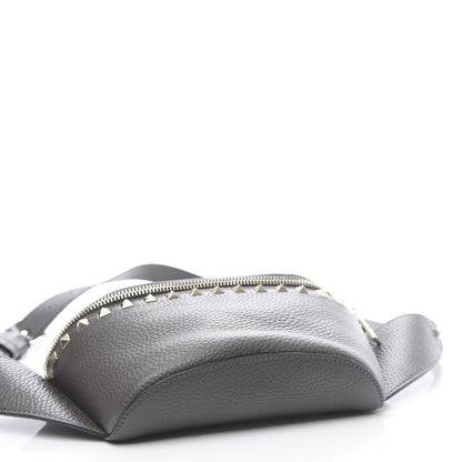 Valentino Garavani Grained Calfskin Rockstud Belt Bag 95 Graphite 3 of 9