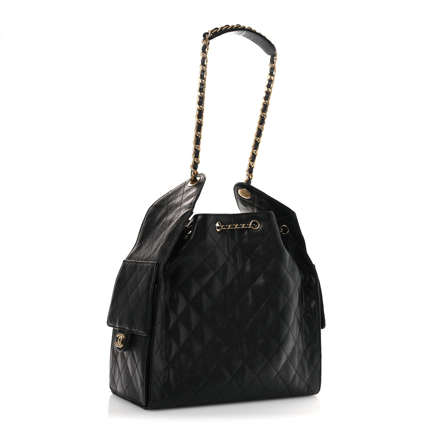 Chanel Caviar Quilted Medium Chanel 25 Handbag Black 4 of 13