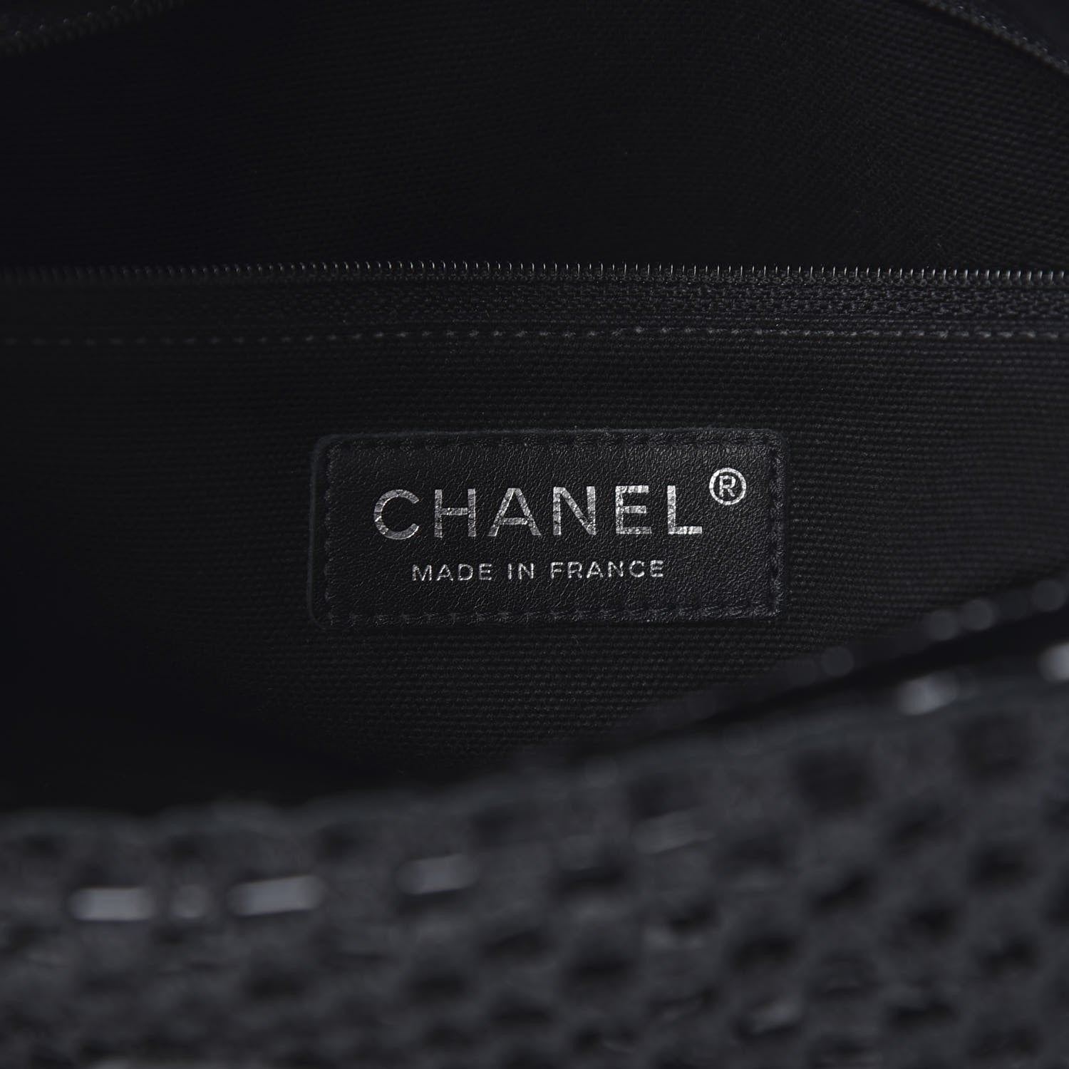 Chanel Patent Net Large La Madrague Tote Black 11 of 15
