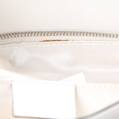 Gucci Calfskin Bamboo Croisette Clutch White 8 of 17