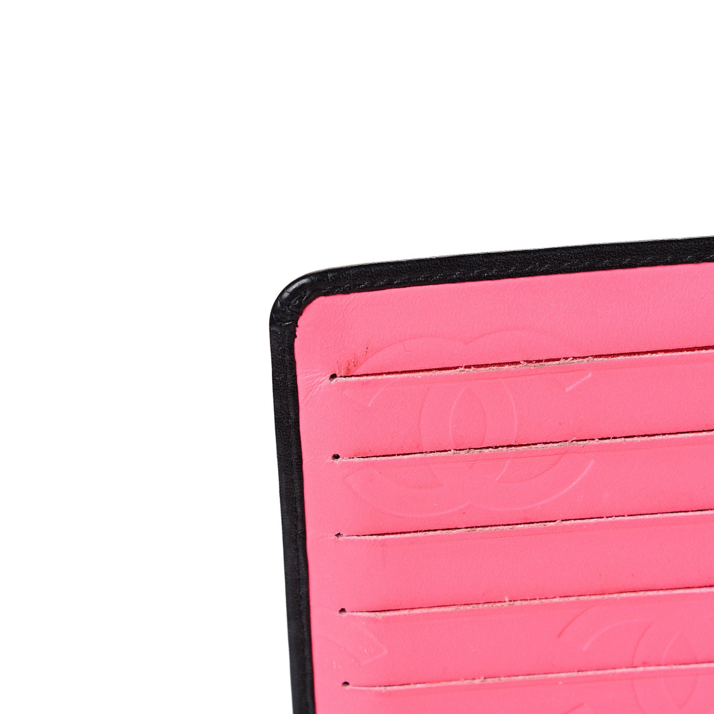 Calfskin Quilted Cambon Yen Wallet Black