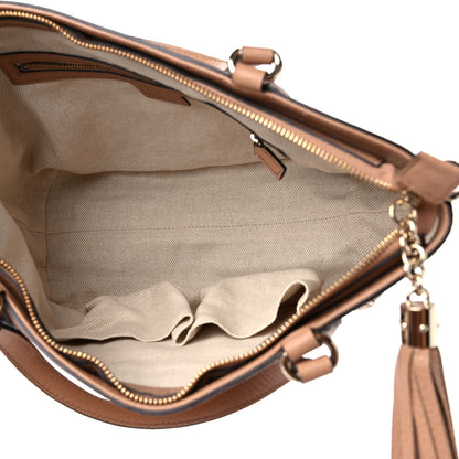 Gucci Pebbled Calfskin Small Soho Top Handle Bag Camelia 5 of 13