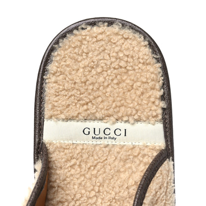 Gucci X THE NORTH FACE Merino Wool Mens Horsebit Lug Sole Slippers 12 Butterscotch New Acero 5 of 9
