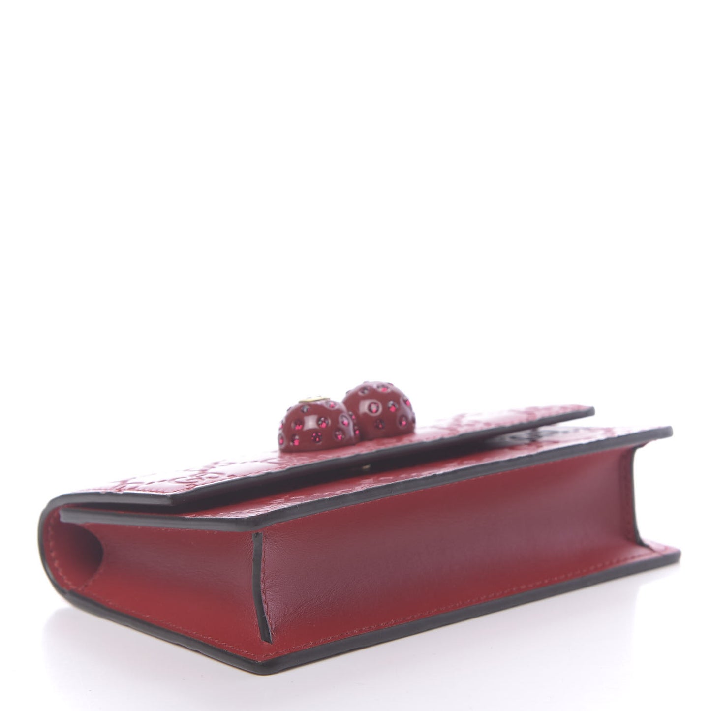 Guccissima Mini Cherry Chain Bag Hibiscus Red