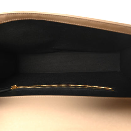 Saint Laurent Grain De Poudre Matelasse Chevron Large Monogram Satchel Nude Powder 5 of 10