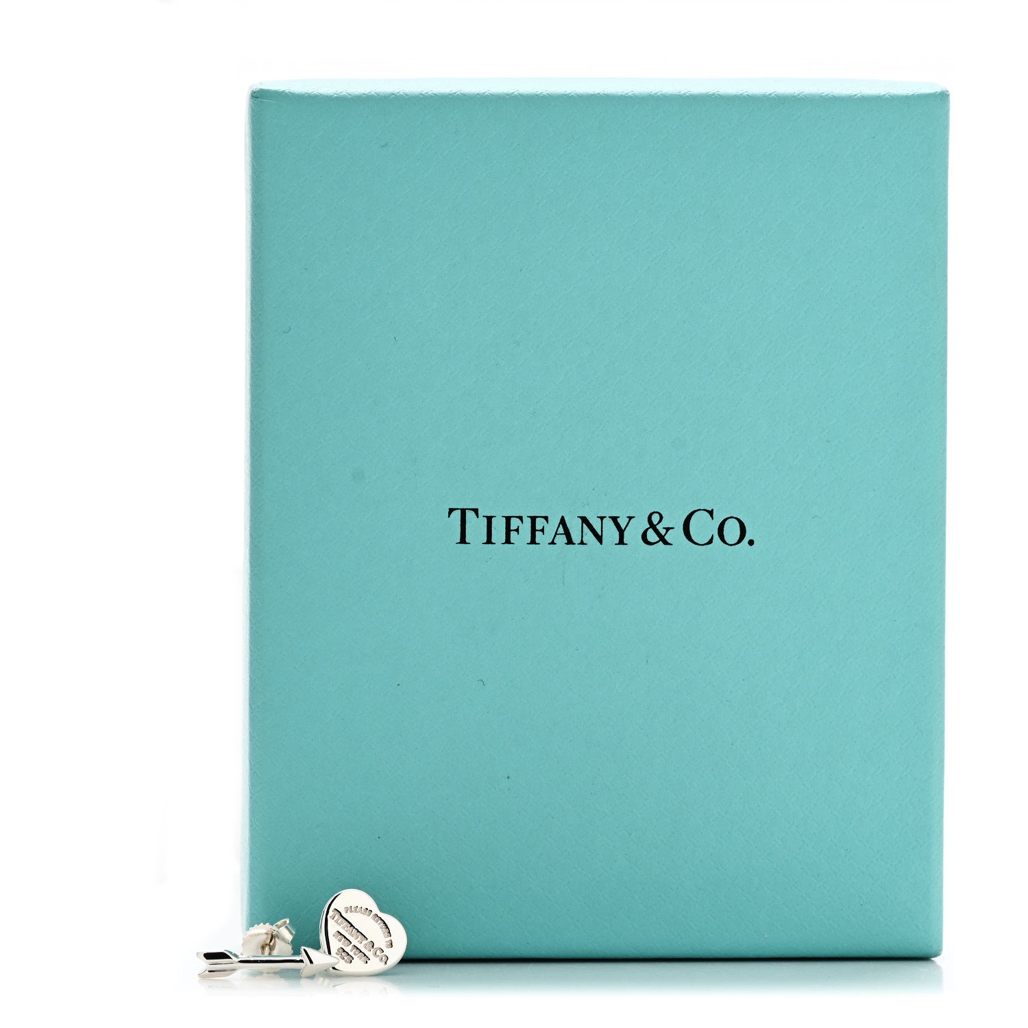 Tiffany Sterling Silver Lovestruck Heart Tag & Arrow Earrings 6 of 6