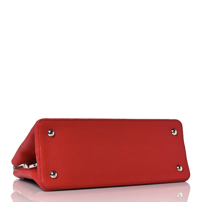 Louis Vuitton Taurillon Python Capucines MM Rubis 4 of 11