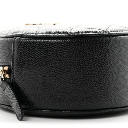 Chanel Caviar Quilted Gripoix CC Round Clutch With Chain Black 8 of 10