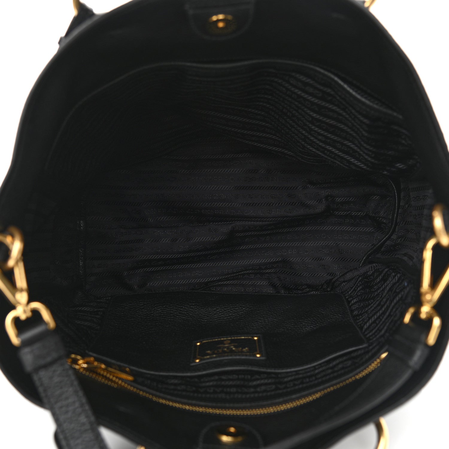 Prada Vitello Daino Tote Black 4 of 8