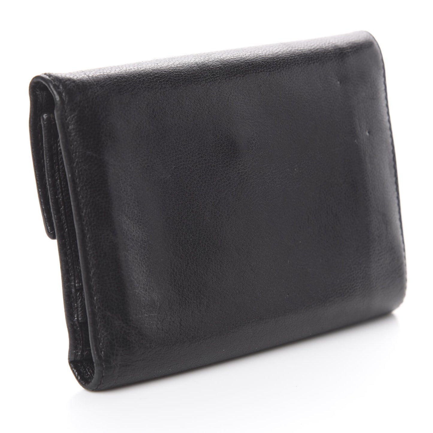 Goatskin Flap Wallet Black