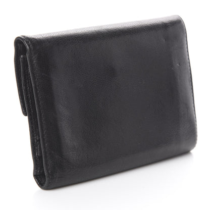 Prada Goatskin Flap Wallet Black 2 of 5