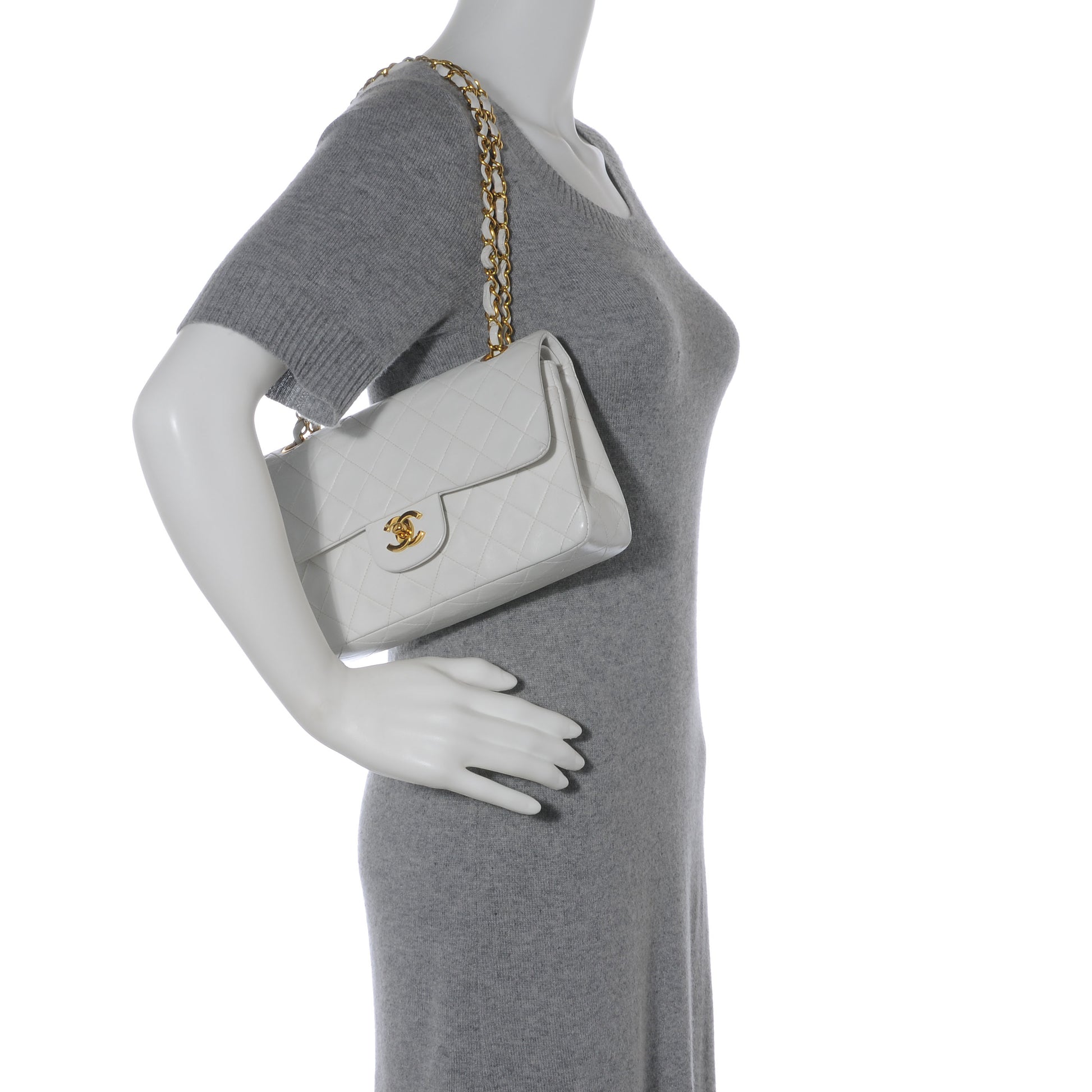 Chanel Lambskin Quilted Small Double Flap White 2 of 11