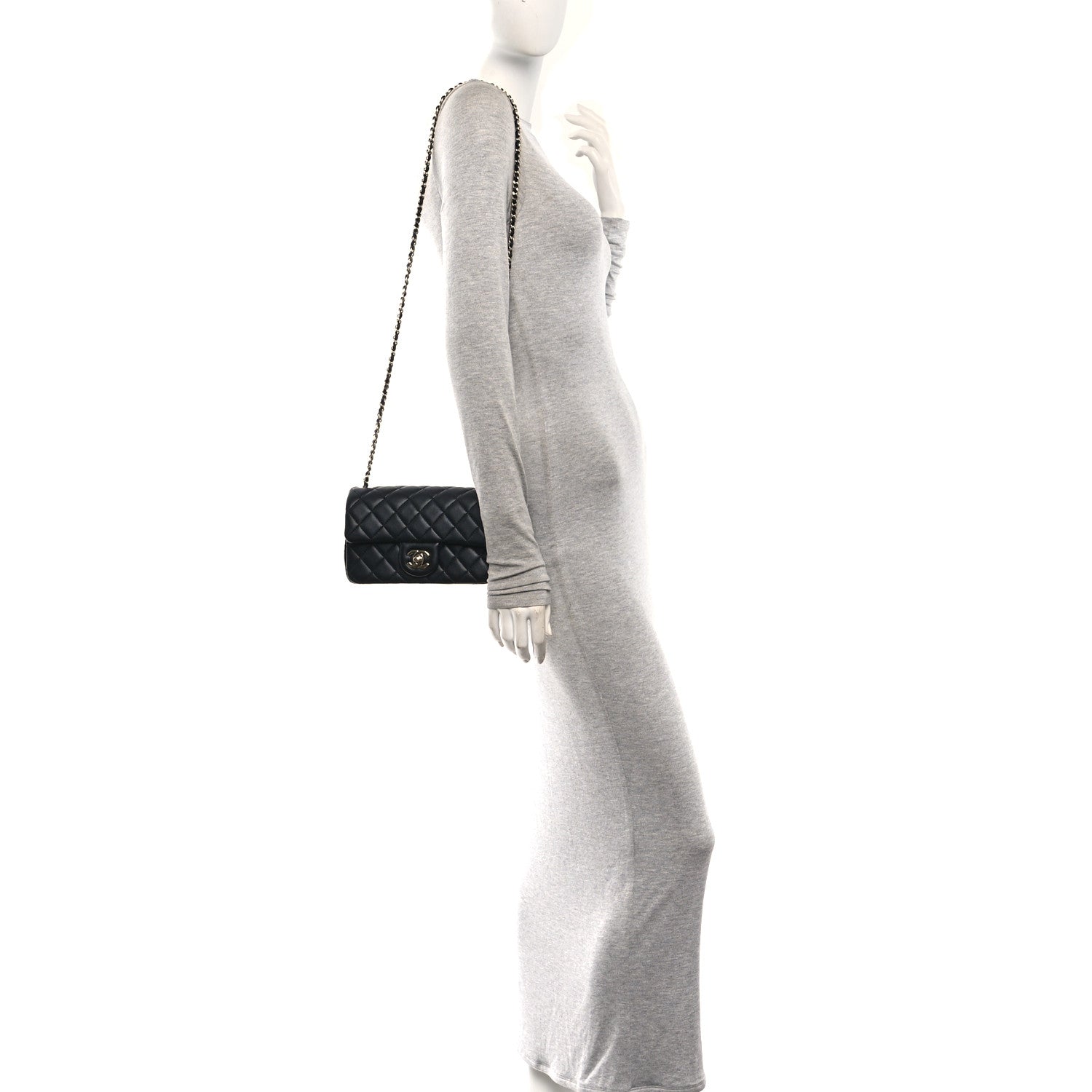 Chanel Lambskin Quilted Enamel Mini Rectangular Pearl Crush Flap Black 1 of 10