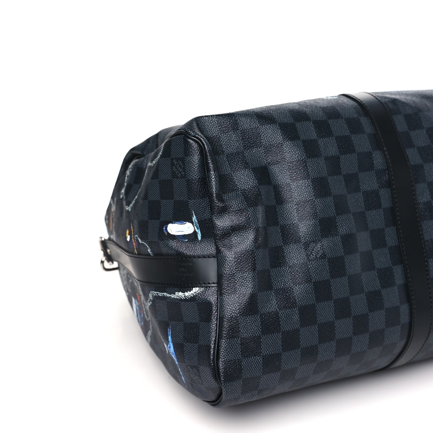 Damier Graphite World Map Keepall Bandouliere 50
