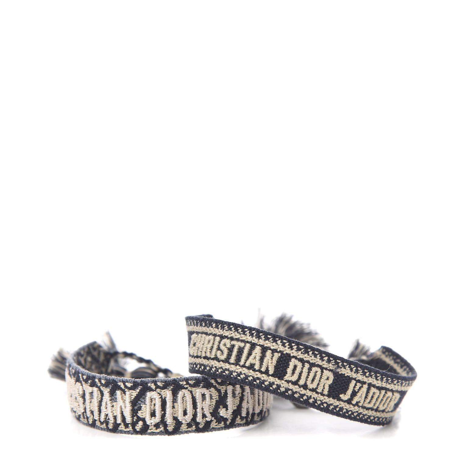 Christian Dior Woven Cotton J'Adior Friendship Bracelet Set Navy 1 of 4