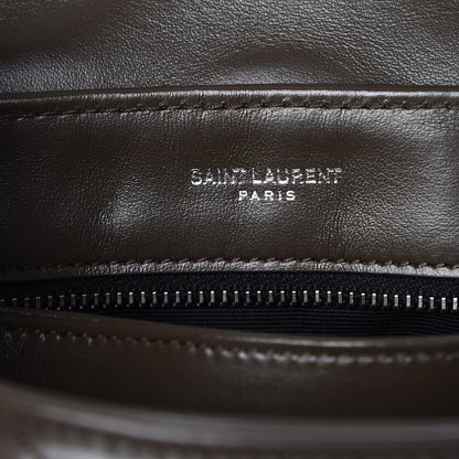 Saint Laurent Calfskin Y Quilted Monogram Toy Loulou Crossbody Bag Faggio 6 of 9