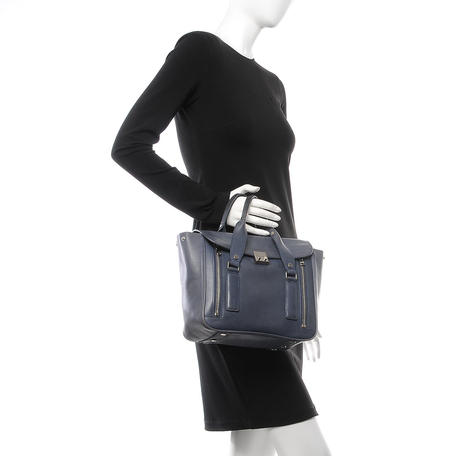 3.1 Phillip Lim 3.1 Lambskin Mini Pashli Satchel Marine 3 of 14