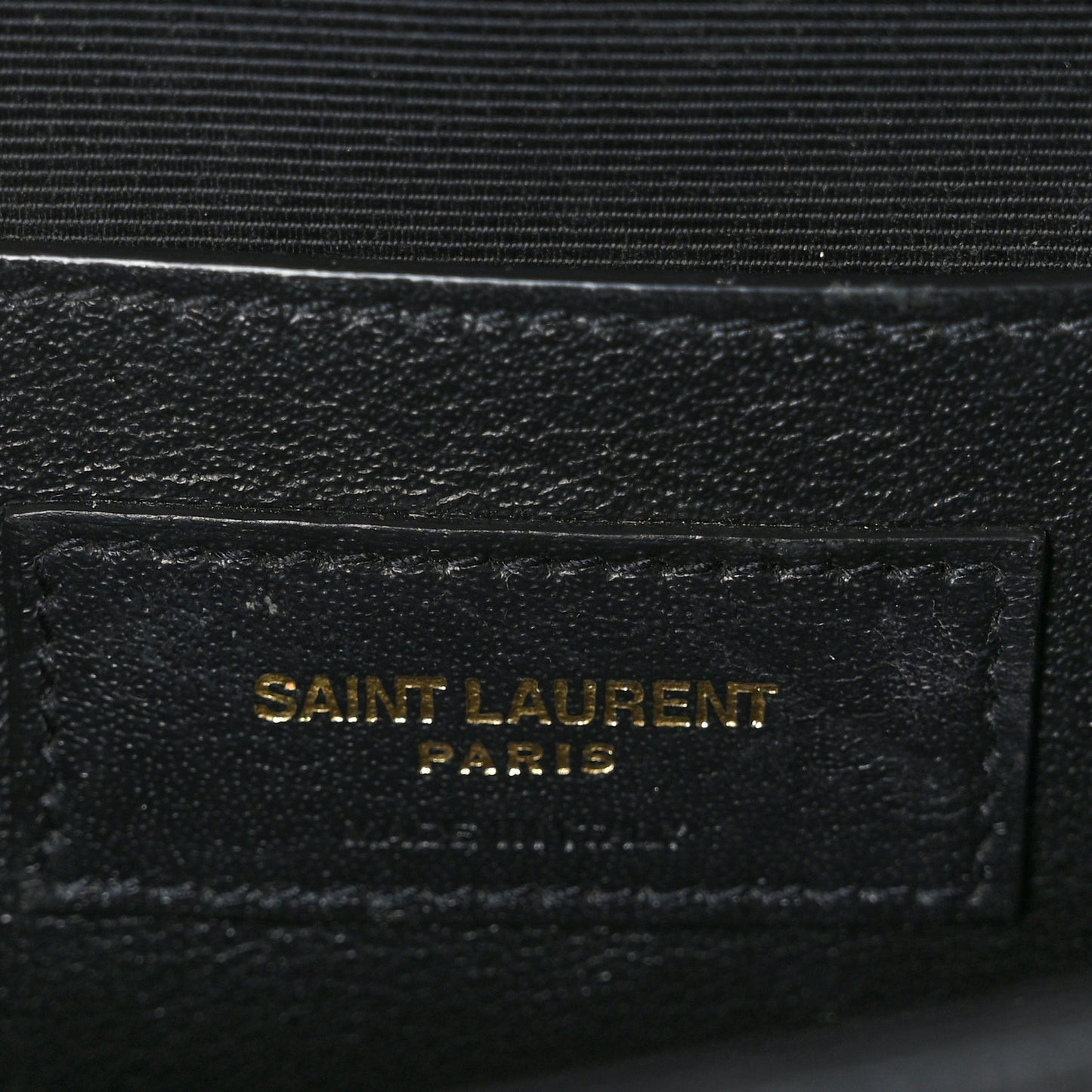 Grain De Poudre Textured Mixed Matelasse Triquilt Small Monogram Satchel Black