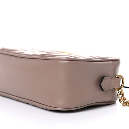 Gucci Calfskin Matelasse Small GG Marmont Chain Shoulder Bag Porcelain Rose 10 of 12