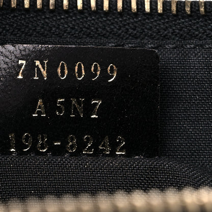 Fendi X FILA Glazed Fabric Vitello Century FF 1974 Mania Pouch Mogano Panna White Black 7 of 13