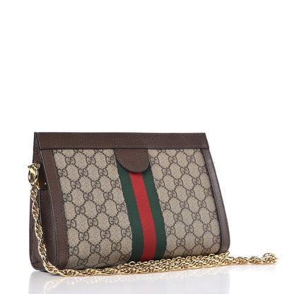 Gucci GG Supreme Monogram Web Small Ophidia Chain Shoulder Bag Brown 3 of 11