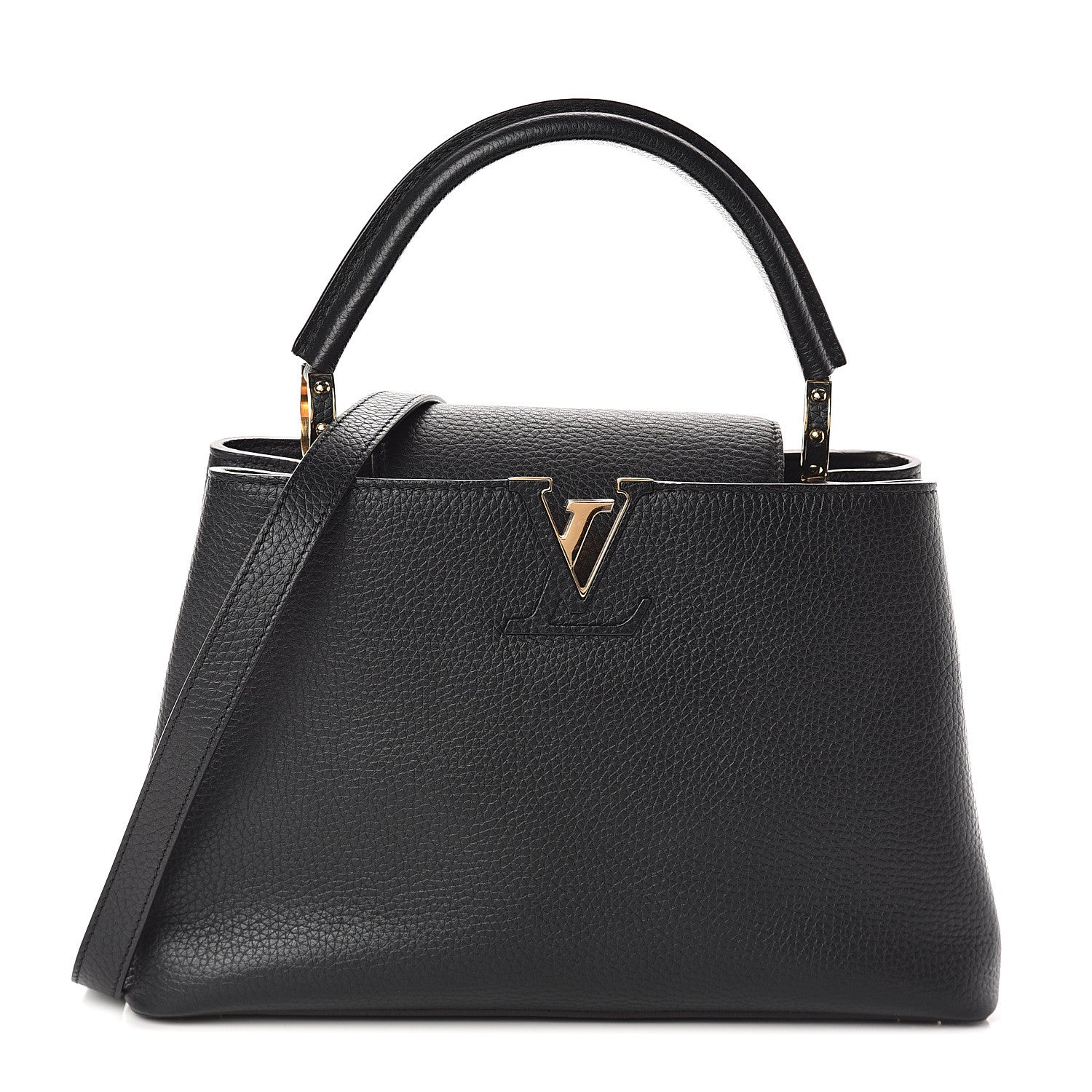 Louis Vuitton Taurillon Capucines PM Black 1 of 8