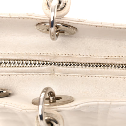 Christian Dior Lambskin Cannage Large Lady Dior White 14 of 24