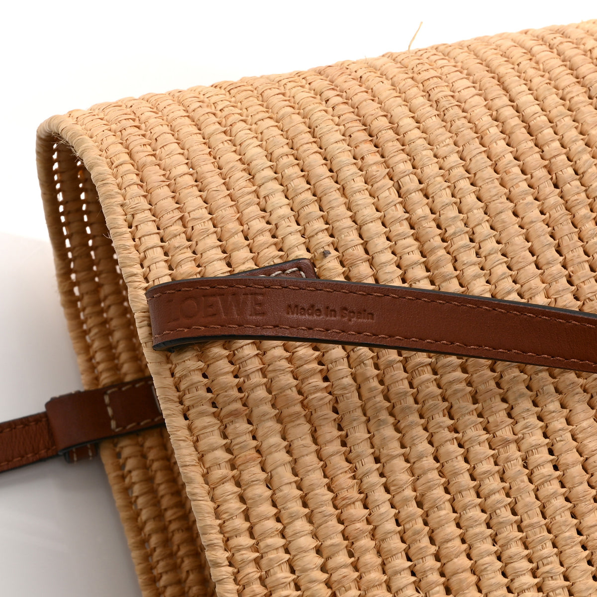Loewe Raffia Small Square Basket Tote Bag Natural Tan 6 of 10